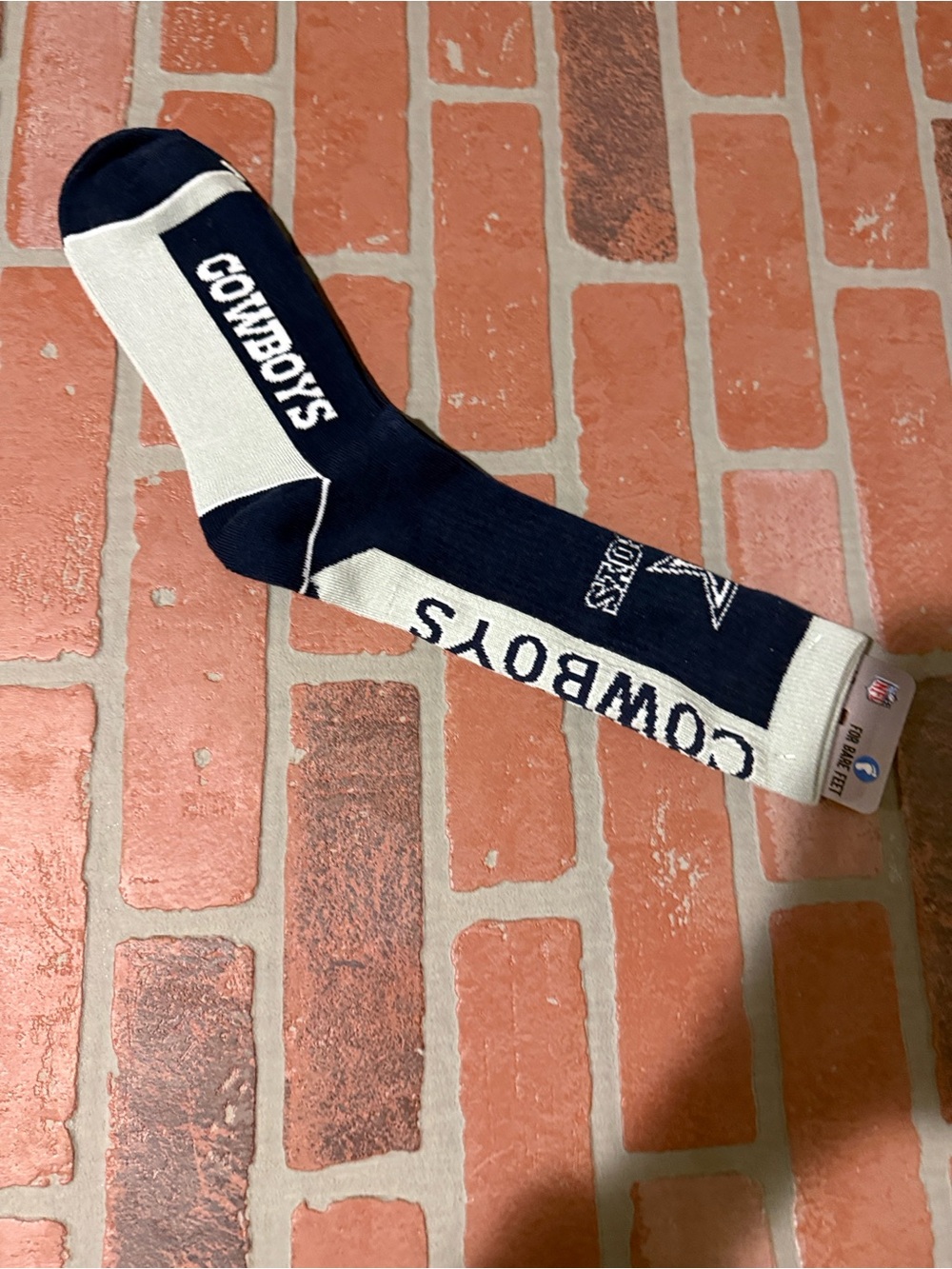 Cowboys Crew Socks - Navy and White Team Logo